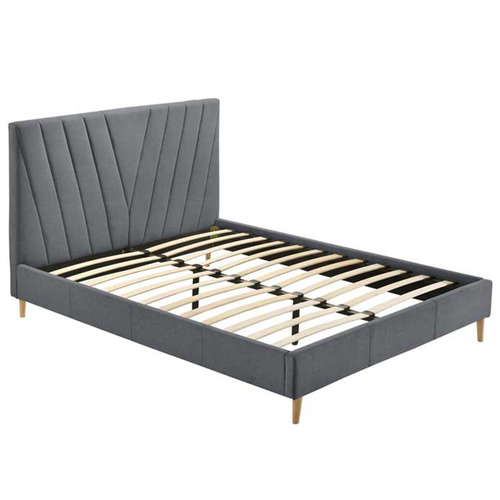 NordicHouse Leafy Upholstered Queen Bed Frame Temple & ster