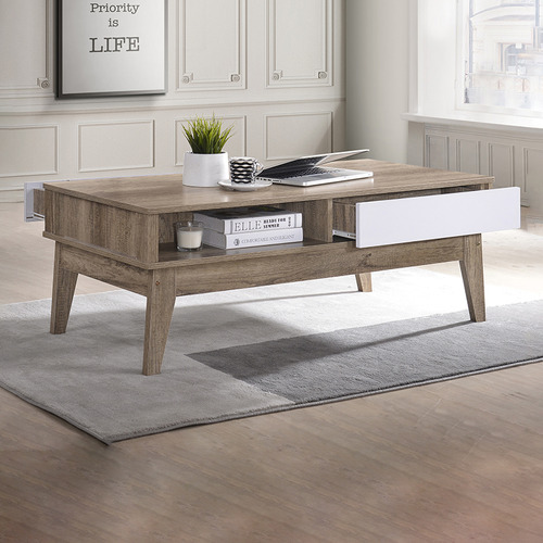 NordicHouse Oak Scandi Wooden Coffee Table Temple & ster