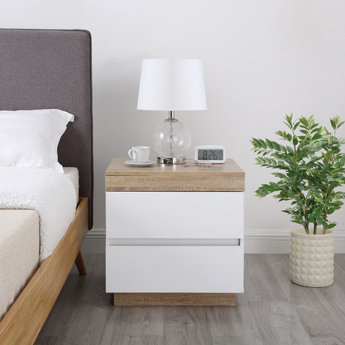 NordicHouse Tia White Bedside Table Temple & ster