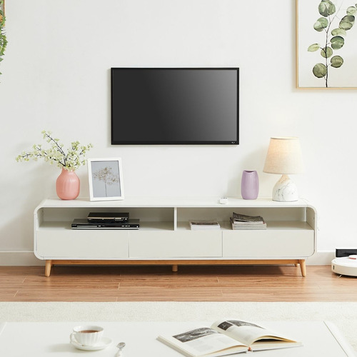 NordicHouse 180cm White Dorian TV Unit | Temple & Webster