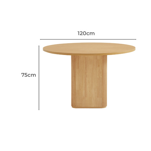 NordicHouse Chandni Ribbed Round Dining Table | Temple & Webster