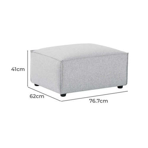 Milla 4 Seater Upholstered Sofa with Ottoman