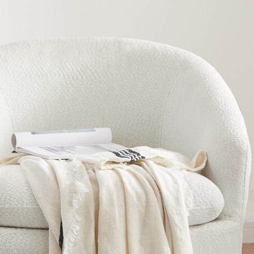 Carrie Boucle Swivel Chair