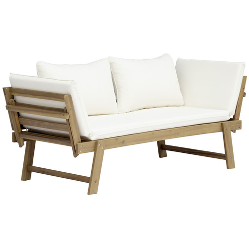 Belaya Acacia Wood Outdoor Daybed Temple & ster