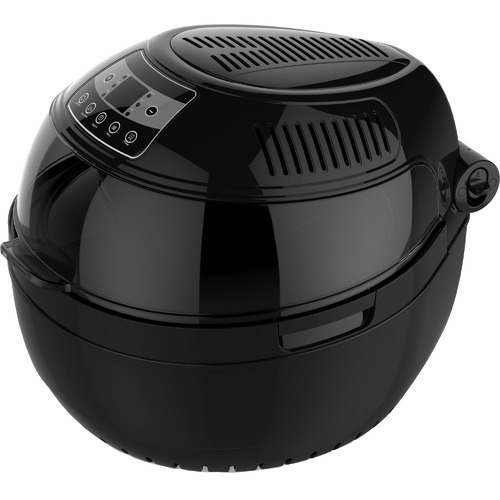 Round Black 10L Digital Air Fryer | Temple & Webster