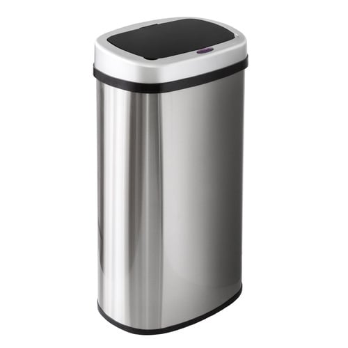 GraftonHomeGoods Silver Stainless Steel AutoSensor Rubbish Bin