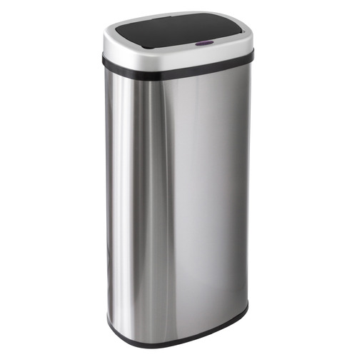 GraftonHomeGoods Silver Stainless Steel Auto-Sensor Rubbish Bin ...