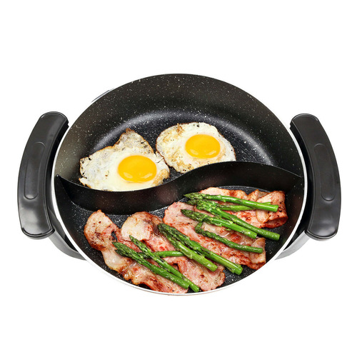 3.5L Electric Fry Pan with Divider Temple & ster