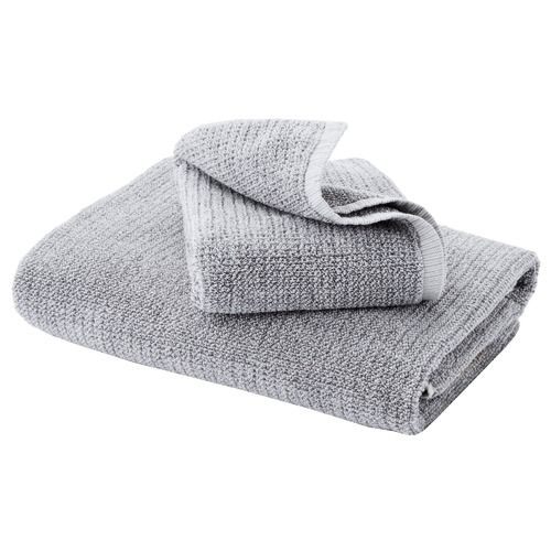 Grey & White Tweed Cotton Bathroom Towel
