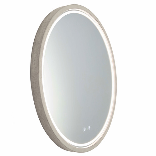 Sphere 66cm Concrete Frame LED Mirror with Demister & Bluetooth
