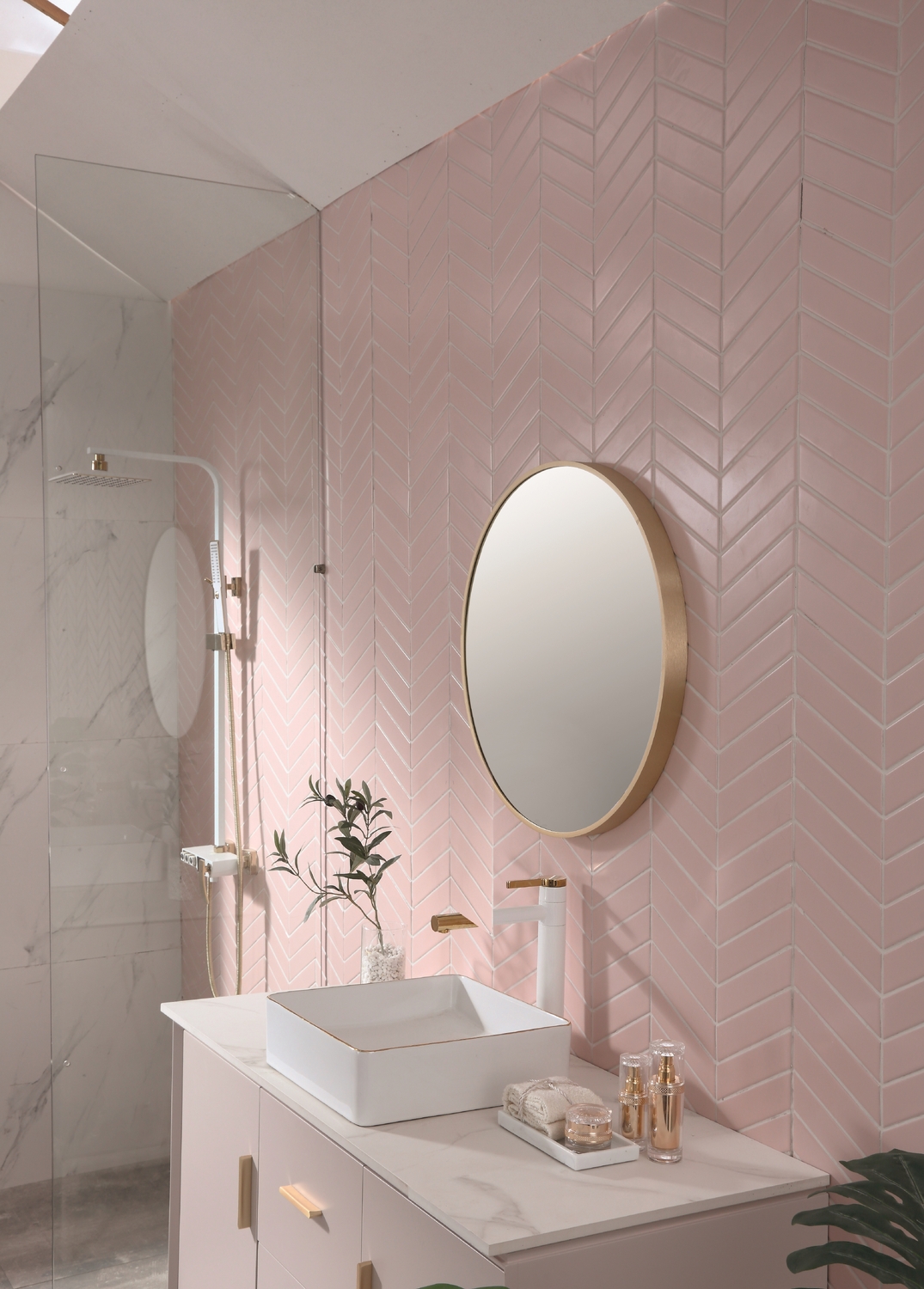 Modern 61cm Round Aluminium Wall Mirror
