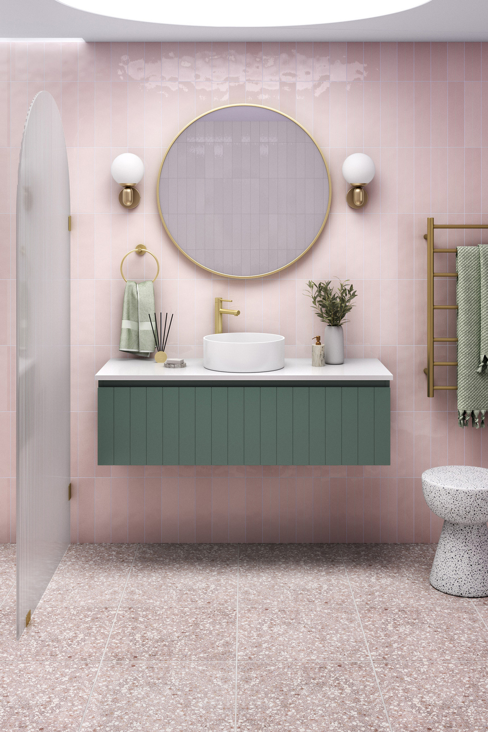 Modern 61cm Round Aluminium Wall Mirror