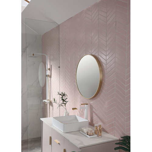 Modern 81cm Round Aluminium Wall Mirror