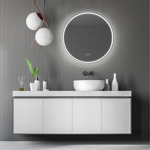 Harvie Round LED Demister Mirror with Bluetooth
