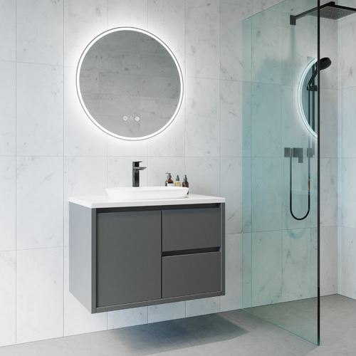 Harvie Round LED Demister Mirror with Bluetooth