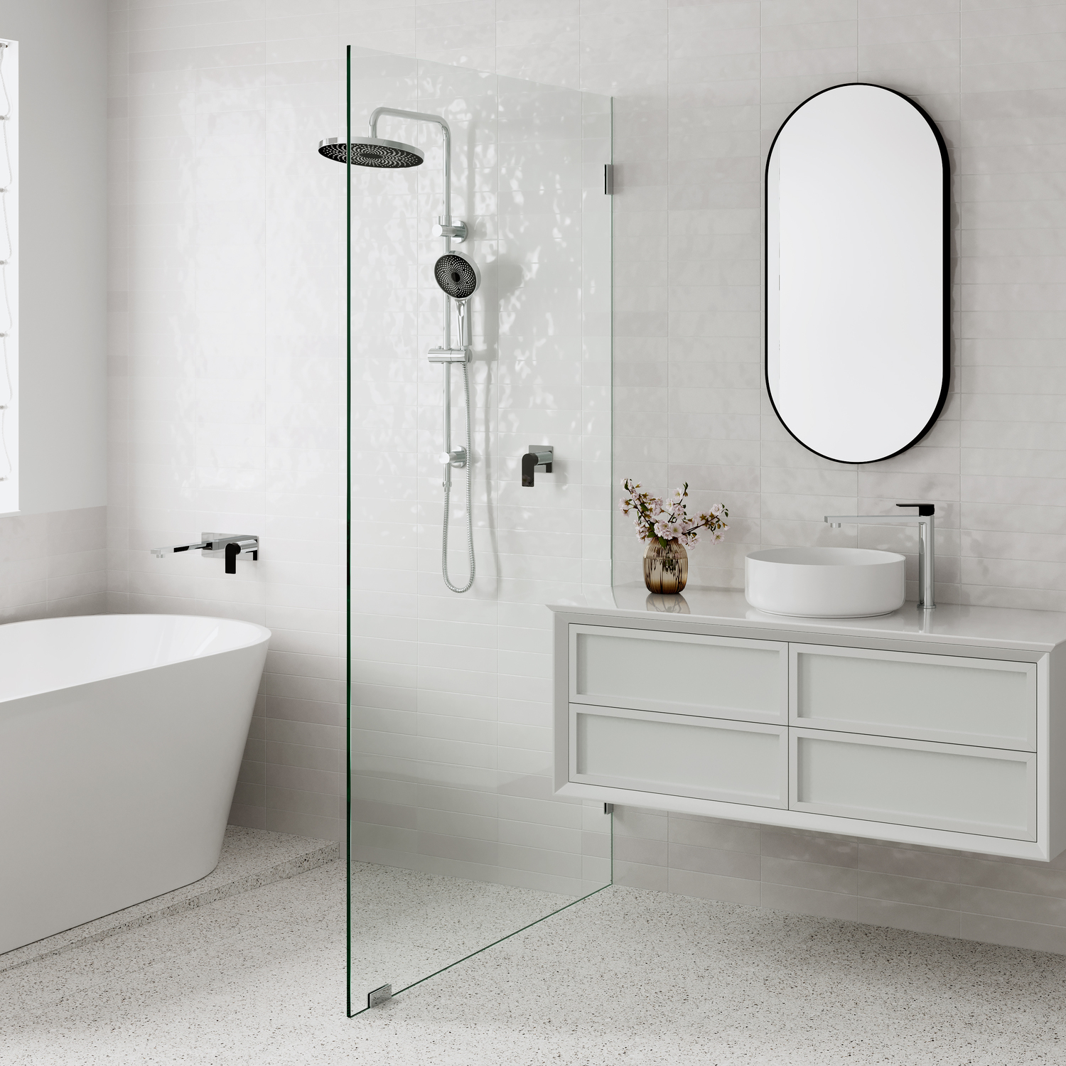 Modern-91cm-Oblong-Aluminium-Wall-Mirror