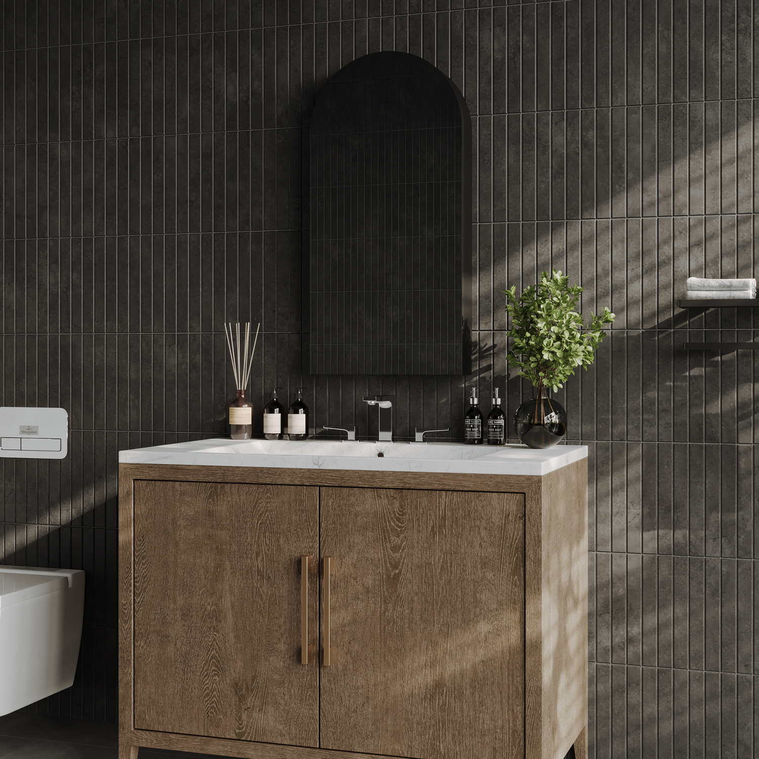 Powell 450mm Arch Mirrored Shaving Cabinet
