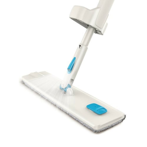 White & Blue Self-Wringing Spray Mop