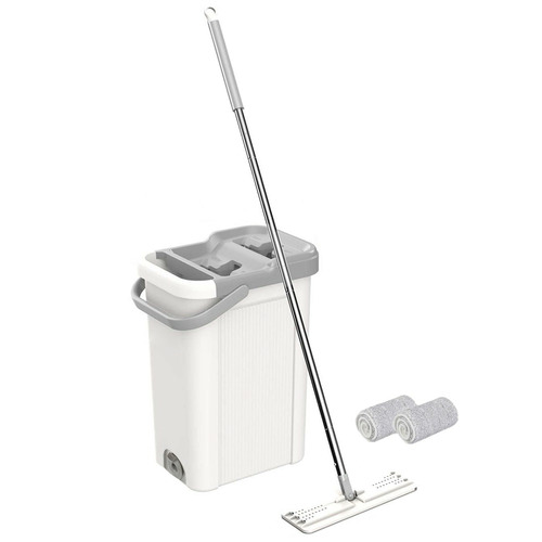 2 Piece Flat Floor Mop and Bucket Set