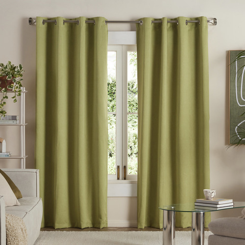 Bowen Lime Eyelet Single Panel Curtain