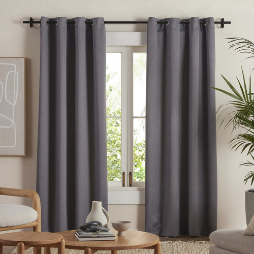 Bowen Thunder Eyelet Single Panel Curtain