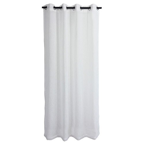 Edith Linen Look Sheer Eyelet Single Panel Curtain