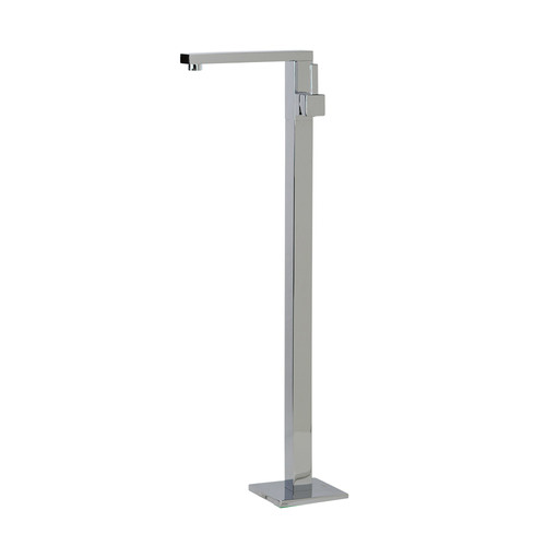 Luxury Chrome Quadro Floor Standing Bath Mixer & Spout