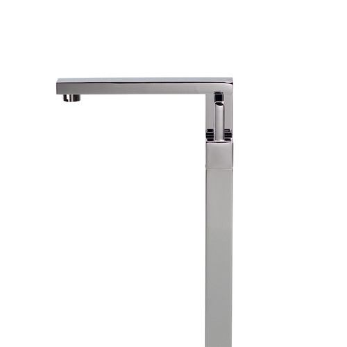 Luxury Chrome Quadro Floor Standing Bath Mixer & Spout