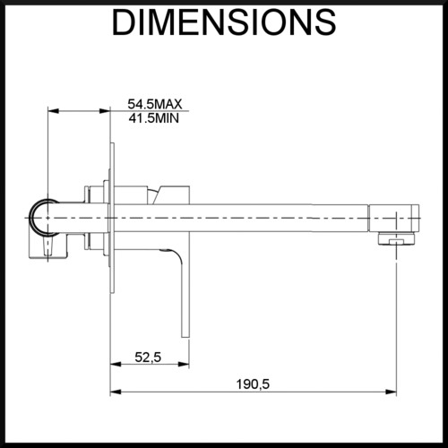 Terrus Wall Mounted Single Lever Mixer & Spout