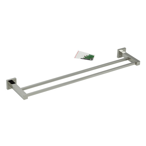 Quadro Stainless Steel Double Bar Towel Rail