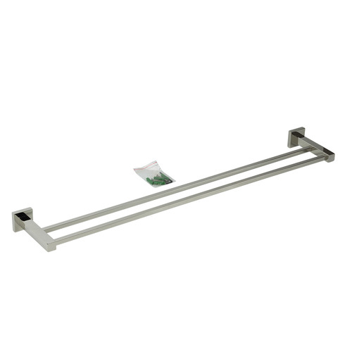 Quadro Stainless Steel Double Bar Towel Rail
