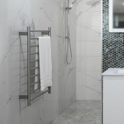 60 x 92cm Round Tube EZY FIT Dual Wired Heated Towel Rail
