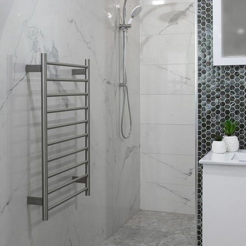 60 x 92cm Round Tube EZY FIT Dual Wired Heated Towel Rail