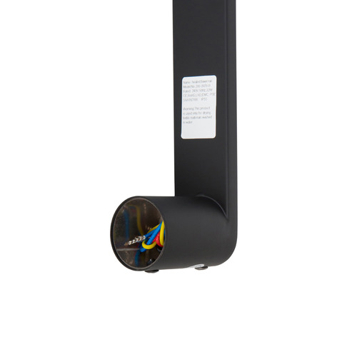 EZY FIT 1500mm Matte Black Heated Vertical Towel Bar