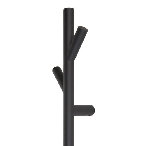 EZY FIT Matte Black 1500mm Heated Vertical Towel Bar with 3 Hooks