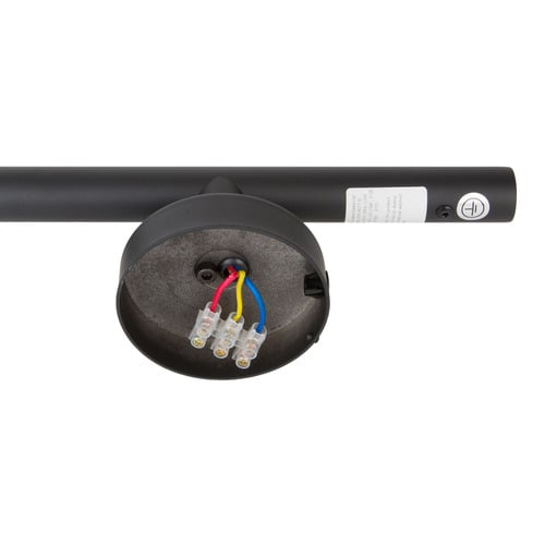 EZY FIT Matte Black 1500mm Heated Vertical Towel Bar with 3 Hooks