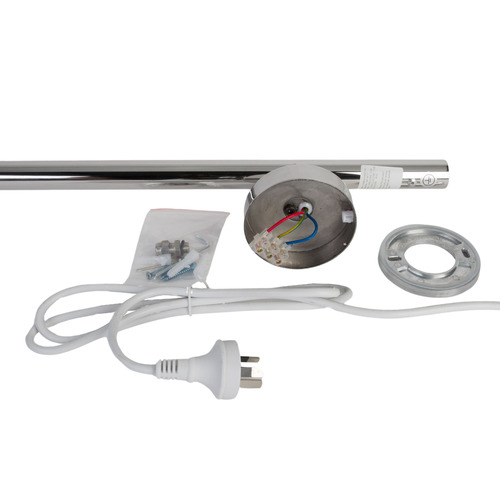 EZY FIT 1500mm Heated Vertical Towel Bar with 3 Hooks