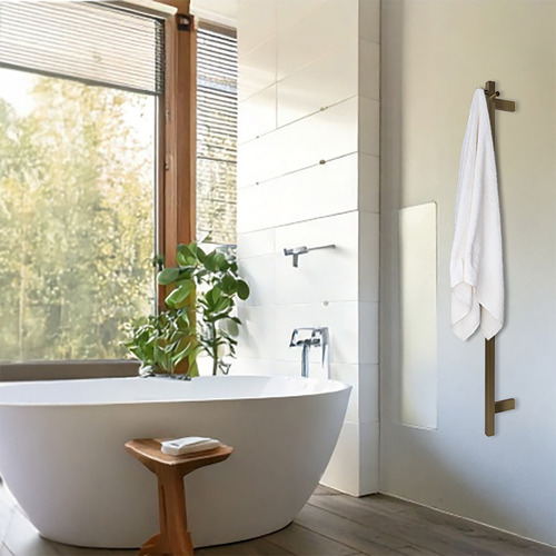 EZY FIT 1400mm Square Tube Heated Towel Rail