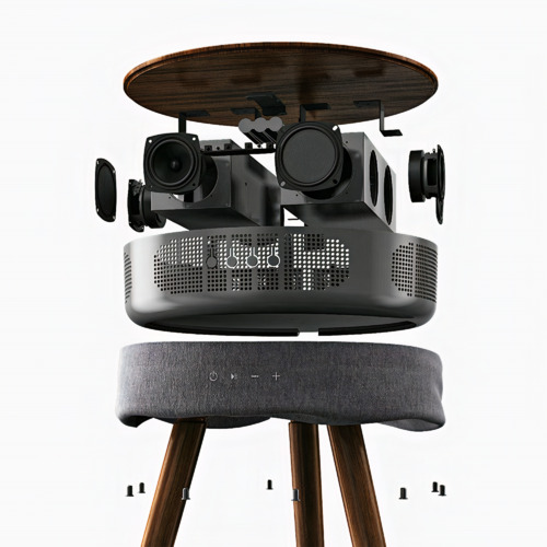 Chapman Dakota Wooden Side Table with Bluetooth Speaker & Powerbank