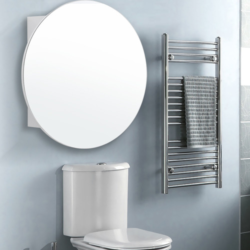 Romeo Round Bathroom Mirror Cabinet, Circle Bathroom Mirror With Storage
