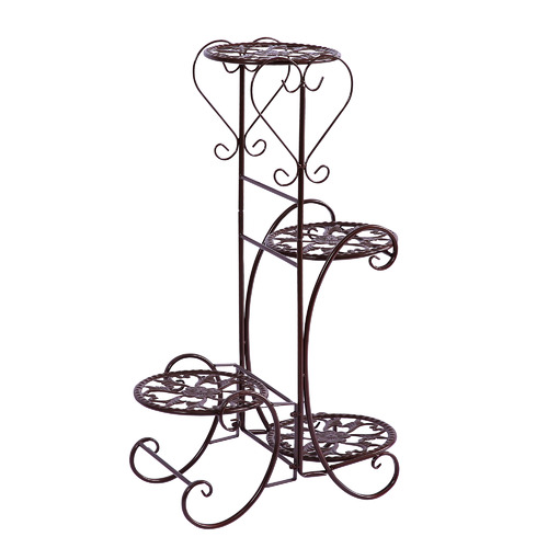 Oakleigh Home Parks 4 Tier Metal Pot Plant Stand | Temple & Webster