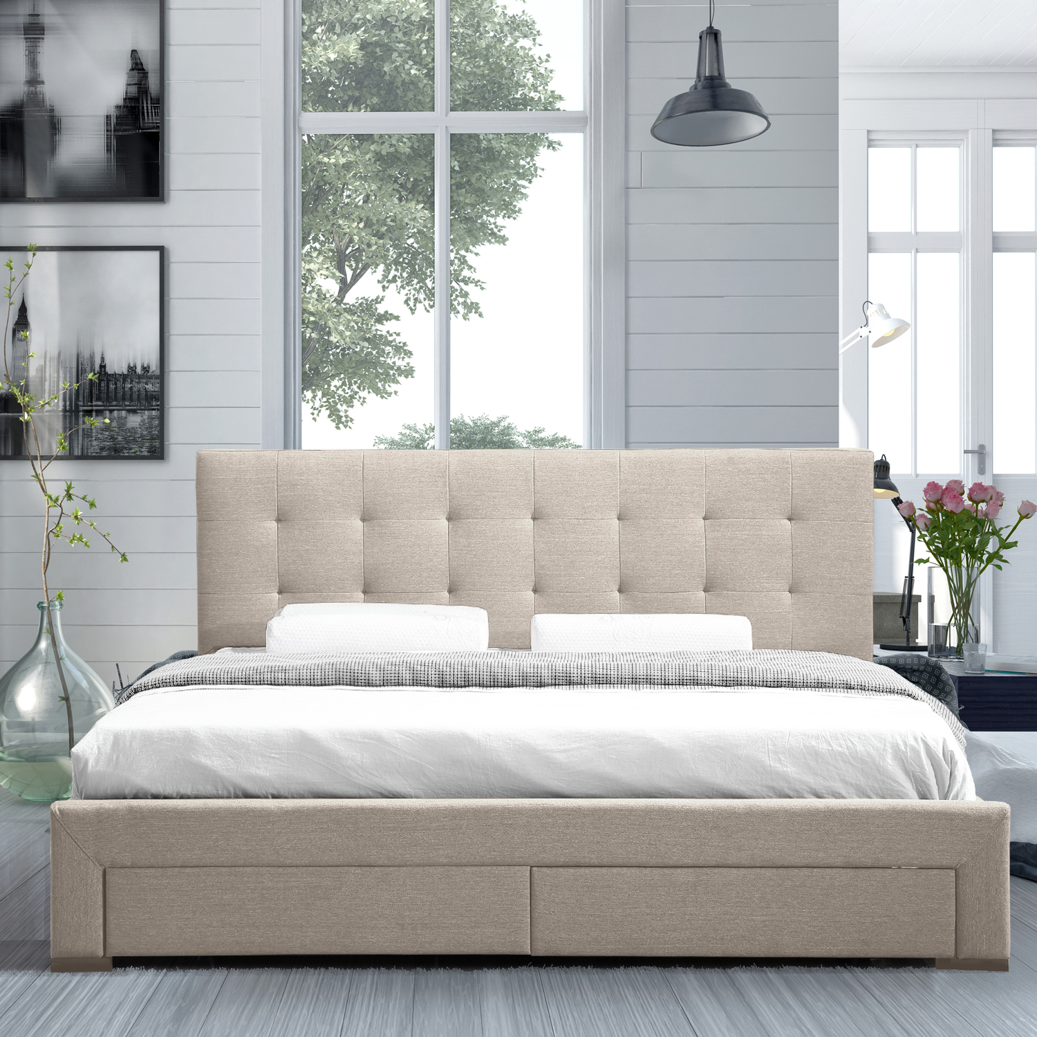 Beige-Edan-Bed-Frame-with-Storage-Drawers