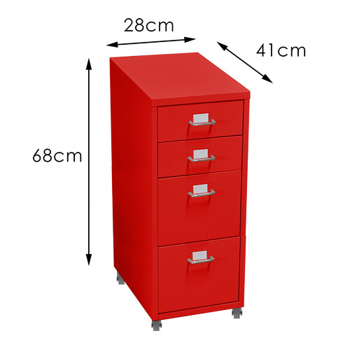 4 Drawer Filing Cabinet Temple Webster, Red Filing Cabinet Ikea