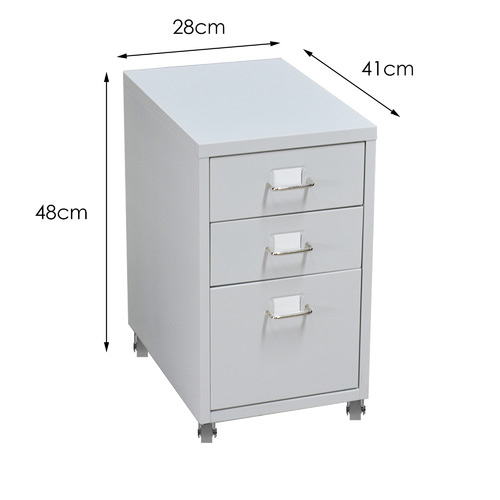 Morigan Metal 3 Drawer Filing Cabinet
