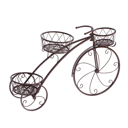 Oakleigh Home Mara Bicycle Metal Pot Plant Stand | Temple & Webster