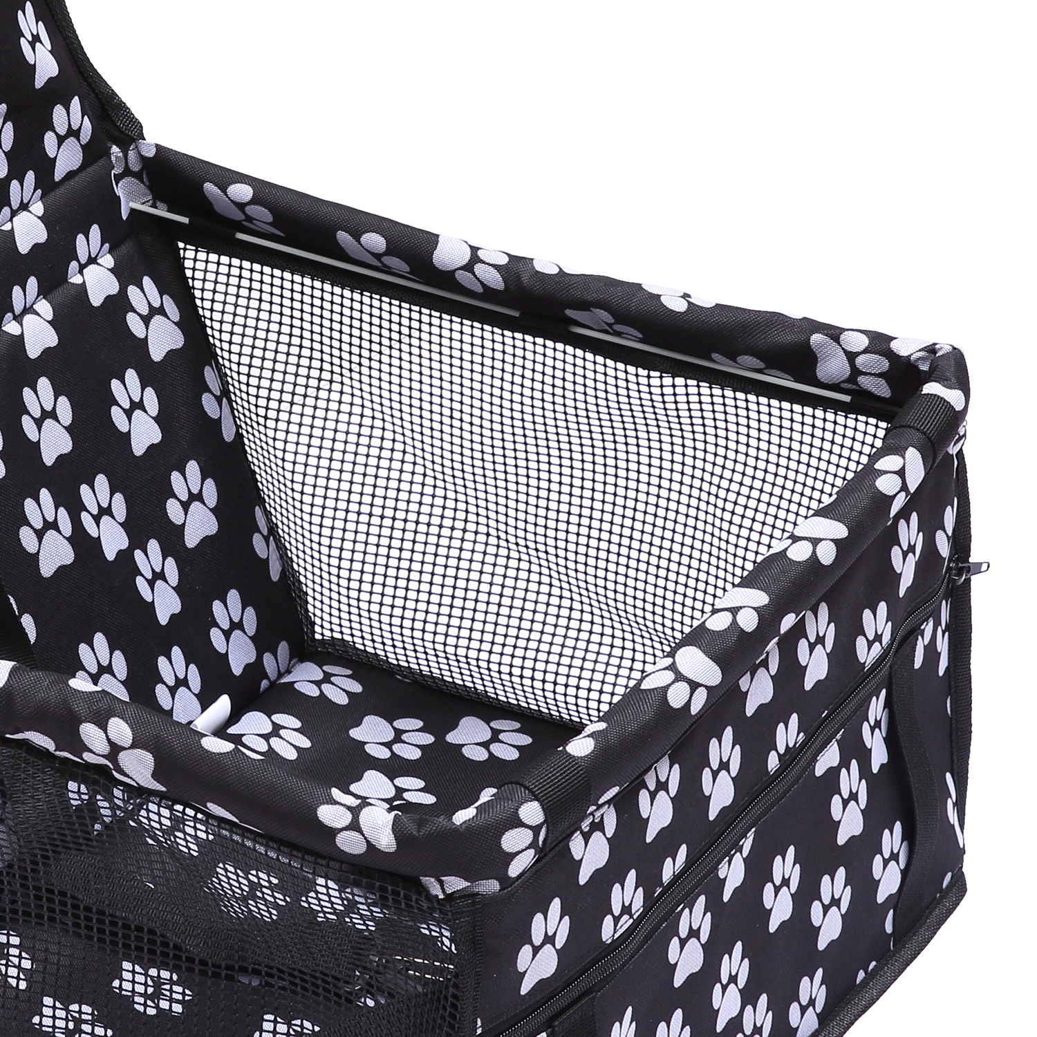 Oakleigh Home Paw Prints Pawz Pet Car Booster Seat with Safety Strap