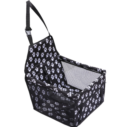 Oakleigh Home Paw Prints Pawz Pet Car Booster Seat with Safety Strap