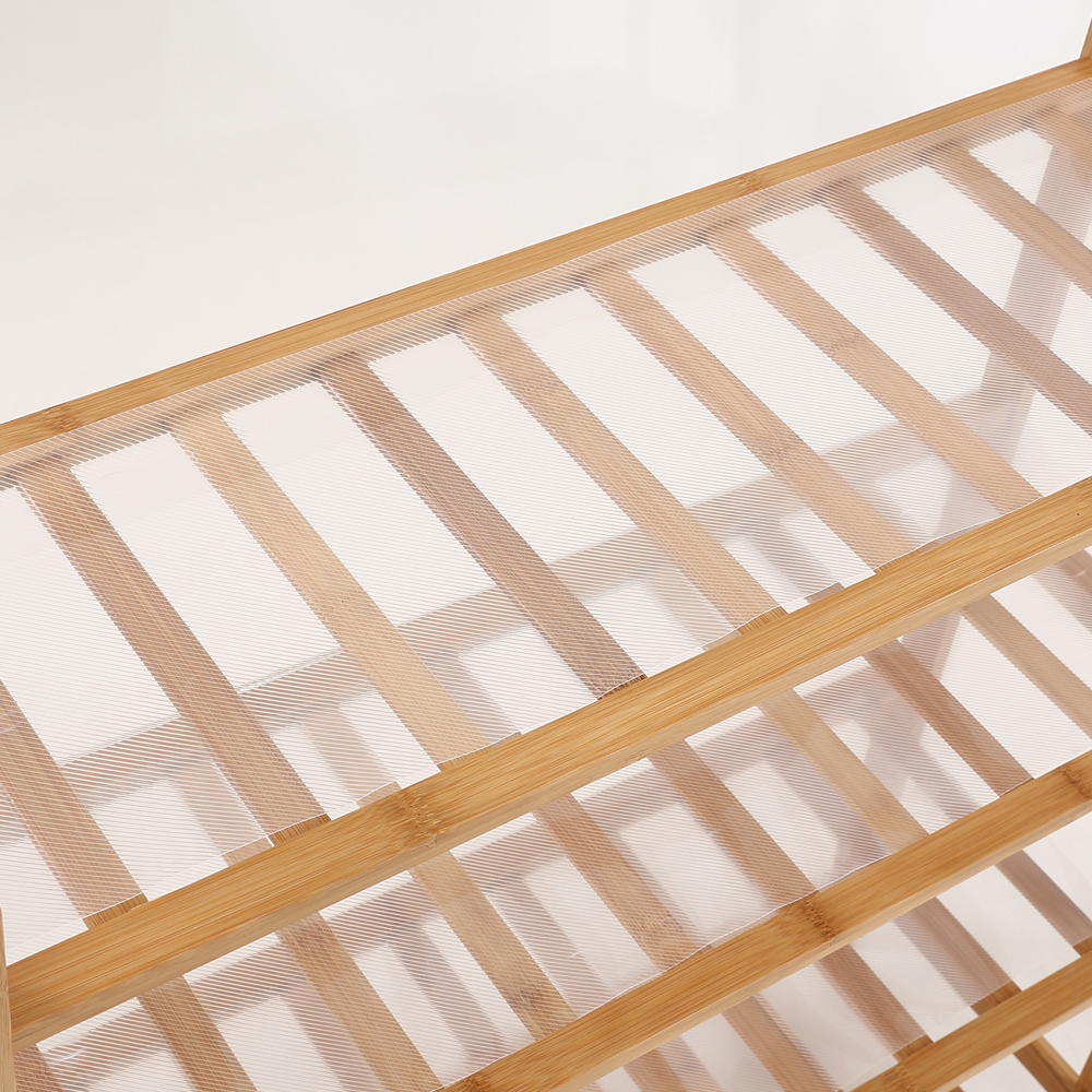 Natural Haraku 10 Tier Bamboo Shoe Rack