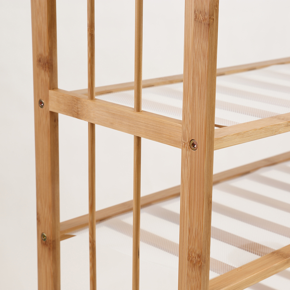 Natural Haraku 10 Tier Bamboo Shoe Rack