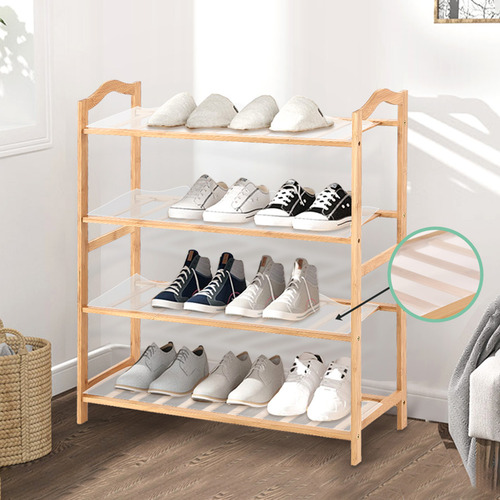 Oakleigh Home Natural Madeline Tier Bamboo Shoe Rack Temple